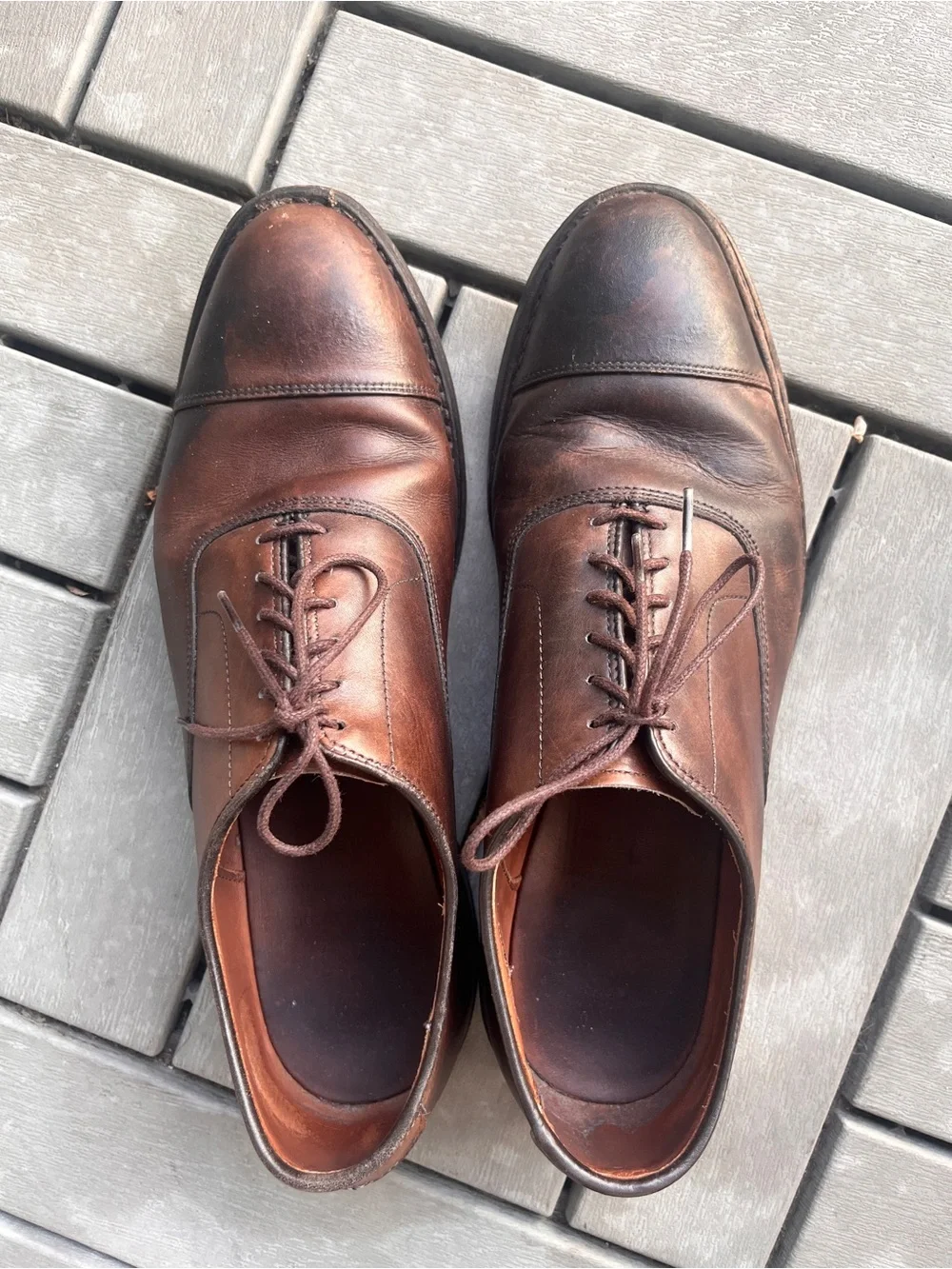 Allen Edmonds Leather Cap-Toe Oxford Dress Shoes size 9